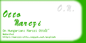 otto marczi business card